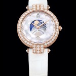 Rose Gold Copy Harry Winston Premier 36MM Moon Phases Watches Presented To Elegant Women