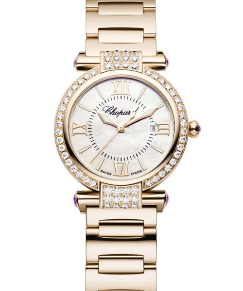 Small-Sized Chopard Imperiale Replica Watches With Shiny Rose Gold Bracelets