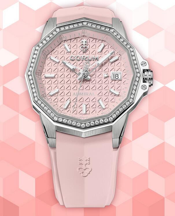 AAA fake watches are favored by ladies with pink color.